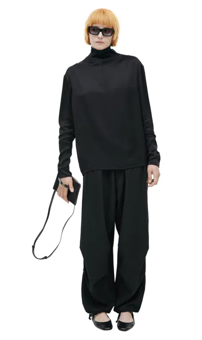 Totême Blouse With A Stand-up Collar In Black