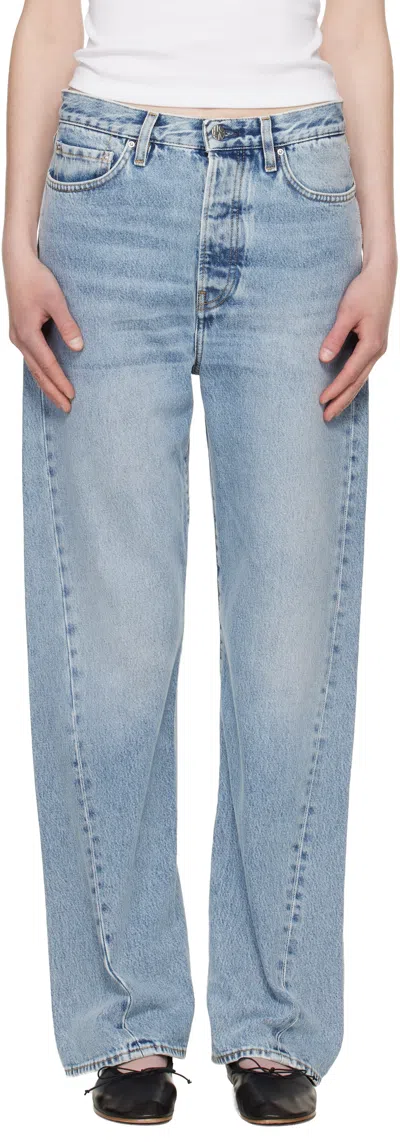 Totême Blue Twisted Seam Full Length Jeans