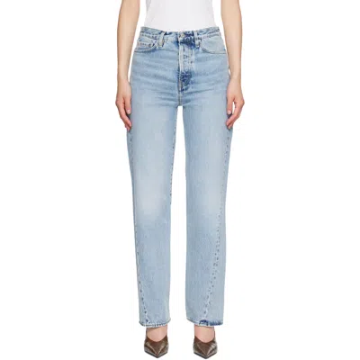 Totême Blue Twisted Seam Full Length Jeans