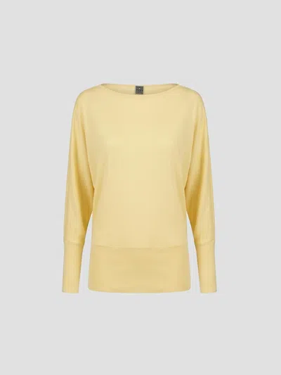 Totême Toteme Boatneck Jersey Top In Champagne