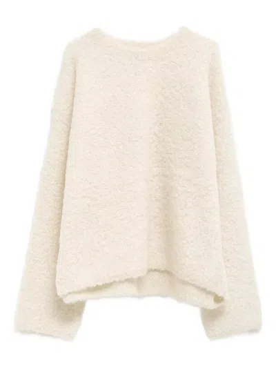 Totême Bouclé Sweater In Neutral
