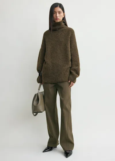 Totême Bouclé Turtleneck Pepper In Brown