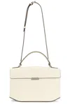 Totême Box Grained Leather Top Handle Bag In White