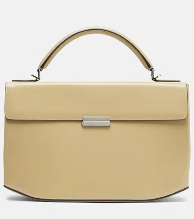 Totême Box Small Leather Top-handle Bag In Sand