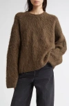 Totême Toteme Boxy Alpaca Blend Sweater In Brown