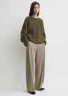 Totême Boxy Alpaca Knit Pepper In Green