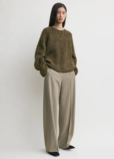 Totême Boxy Alpaca Knit Pepper In Green