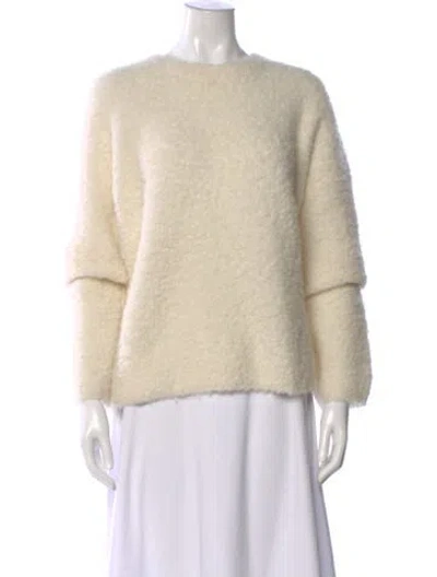 Pre-owned Totême Boxy Boucle Knit Alpaca Sweater In Neutral