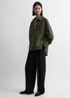 Totême Check-pattern Silk-blend Shirt In Gray