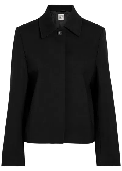 Totême Toteme Boxy Twill Jacket In Black