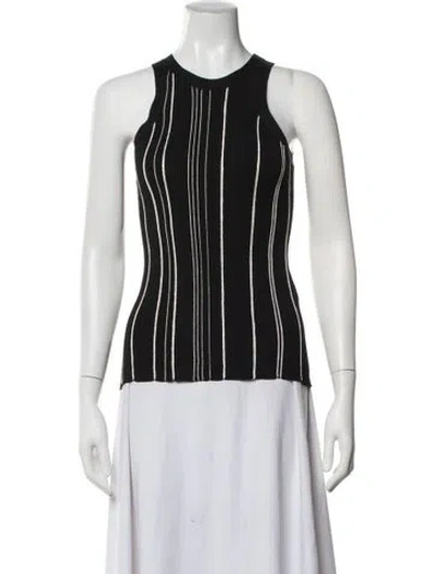 Pre-owned Totême Braid Rib Tank Nylon Top In Black