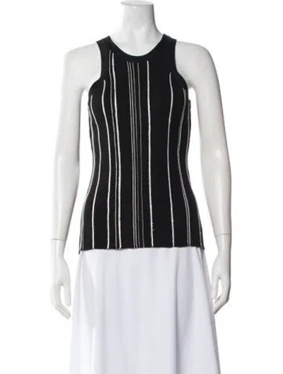 Pre-owned Totême Braid Rib Tank Striped Sweater In Black