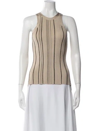 Pre-owned Totême Braid Rib Tank Striped Top In Neutral