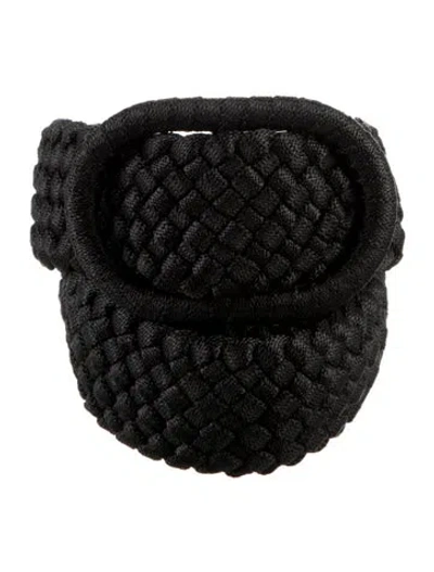 Pre-owned Totême Braided Accents Belt In Black