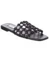Totême Toteme Braided Leather Sandal In Black