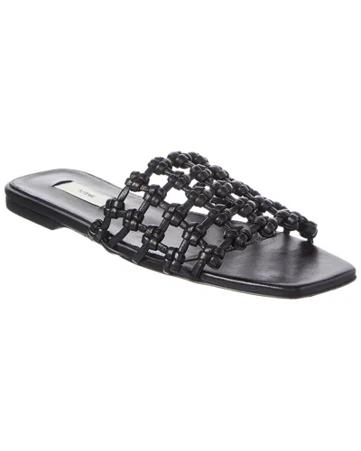 Totême Toteme Braided Leather Sandal In Black