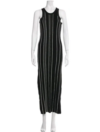 Pre-owned Totême Braided Rib Tank Long Dress In Black