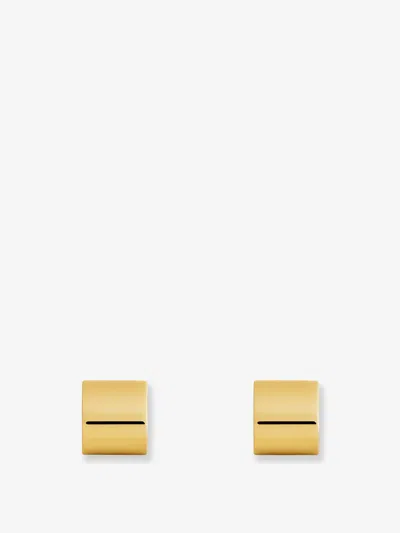 Totême Brass Huggie Earrings In Gold