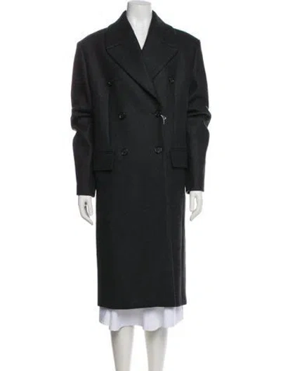 Pre-owned Totême Broad Midi Coat Wool Coat W/ Tags In Gray