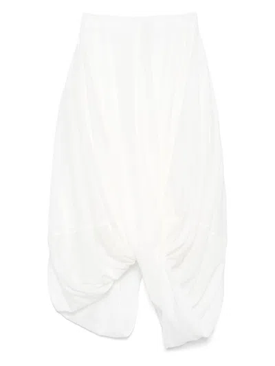 Totême Toteme Pre Cotton Blend Long Skirt In White