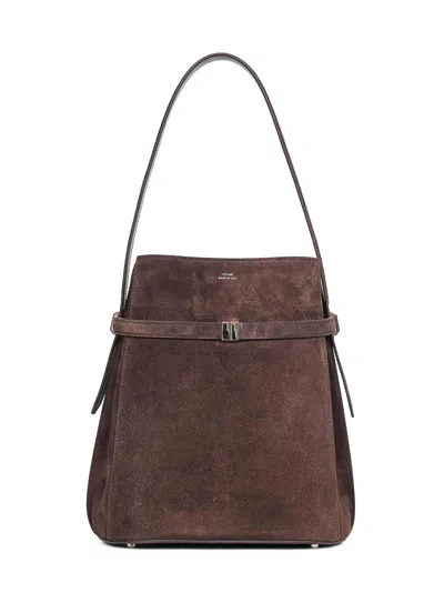 Totême Brown Belted Bucket Bag
