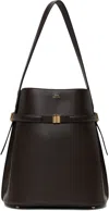 Totême Brown Belted Leather Bucket Bag