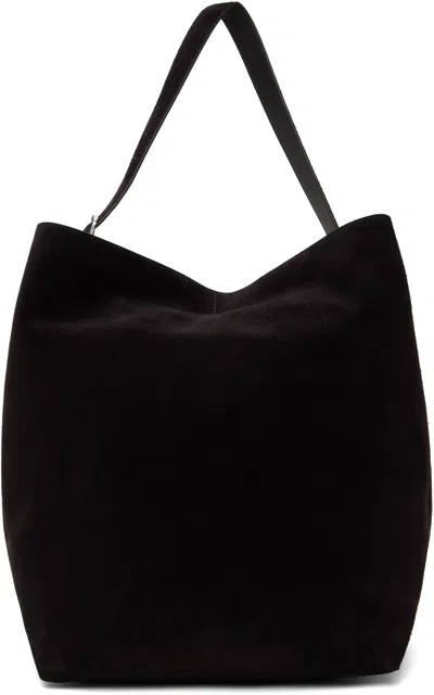 Totême Brown Belted Suede Tote In Espresso 040