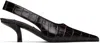 Totême Toteme Women Leather Decolletã© Slingback With Croco Effect