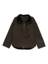 Totême Womens Bark Country Funnel-neck Cotton Jacket In Brown