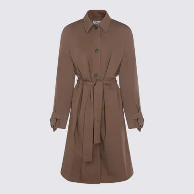 Totême Brown Cotton Midi Trench Coat
