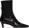 Totême Toteme Women The Mid Heel Boot Leather Boots With Croco Effect