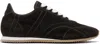 Totême Toteme Flex Quilted Suede Sneakers In Black