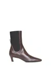 Totême 50mm Leather Chelsea Boots In Brown