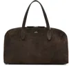 Totême Brown Medium Suede Day Tote In Brown