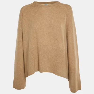 Pre-owned Totême Brown Merino Camel Knit Sweater S