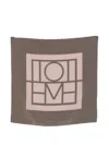 Totême Brown Monogram Solid Scarf In Brown