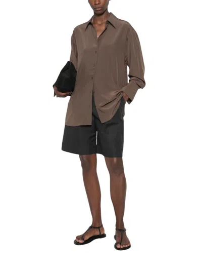 Totême Brown Relaxed Solid Shirt