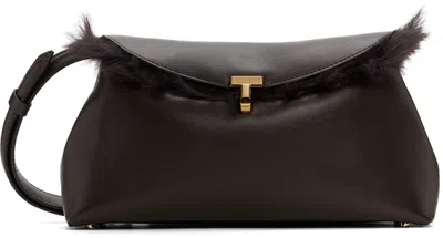 Totême Handtasche Aus Narbleder Mit T-lock In Black