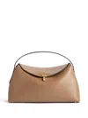 Totême T-lock Palmellata Leather Top Handle Bag In Brown