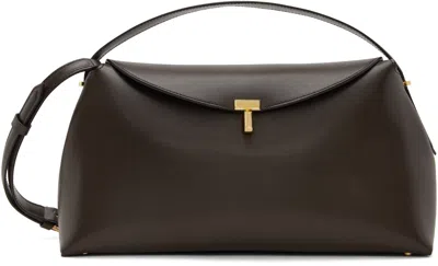 TOTÊME BROWN T-LOCK TOP HANDLE BAG