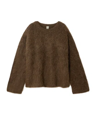Totême Brushed Alpaca-blend Sweater In Pink