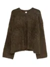 Totême Toteme Boxy Alpaca Blend Sweater In Brown