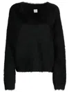 Totême Selene Brushed-wool Jumper In Black