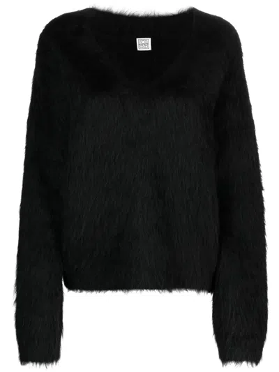 Totême Selene Brushed-wool Jumper In Black