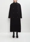 Totême Brushed Wool Blend Shield Coat In Black