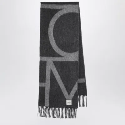 Totême Toteme Brushed Wool Scarf In Grey