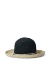 Totême Bucket Hat In Straw Weave.flat Crowndropped Brim In Green