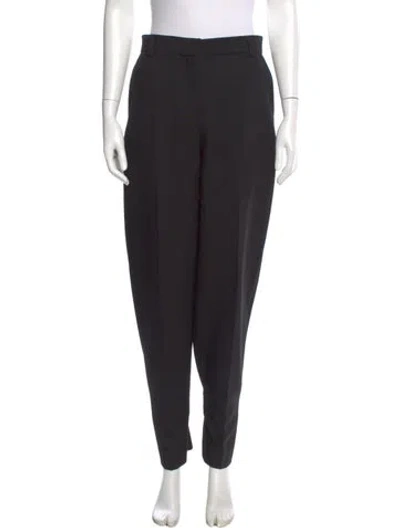 Pre-owned Totême Buckled Slouch Straight Leg Pants In Black
