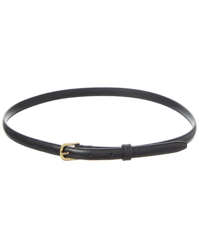Totême Toteme Buckled Thin Leather Belt In Black