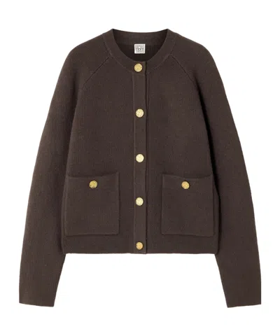 Totême Button Cardigan In Black
